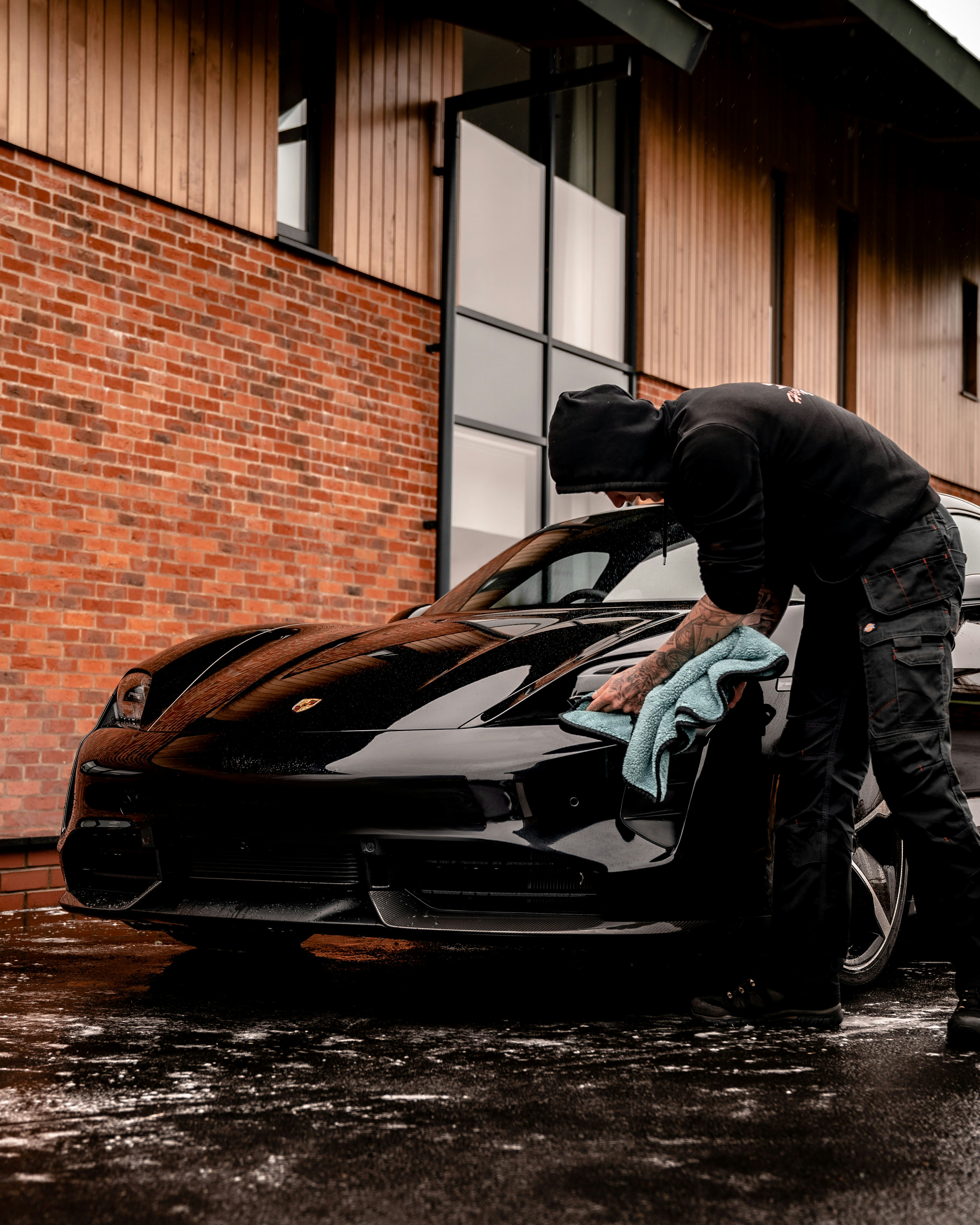 Drying vehicle after wash