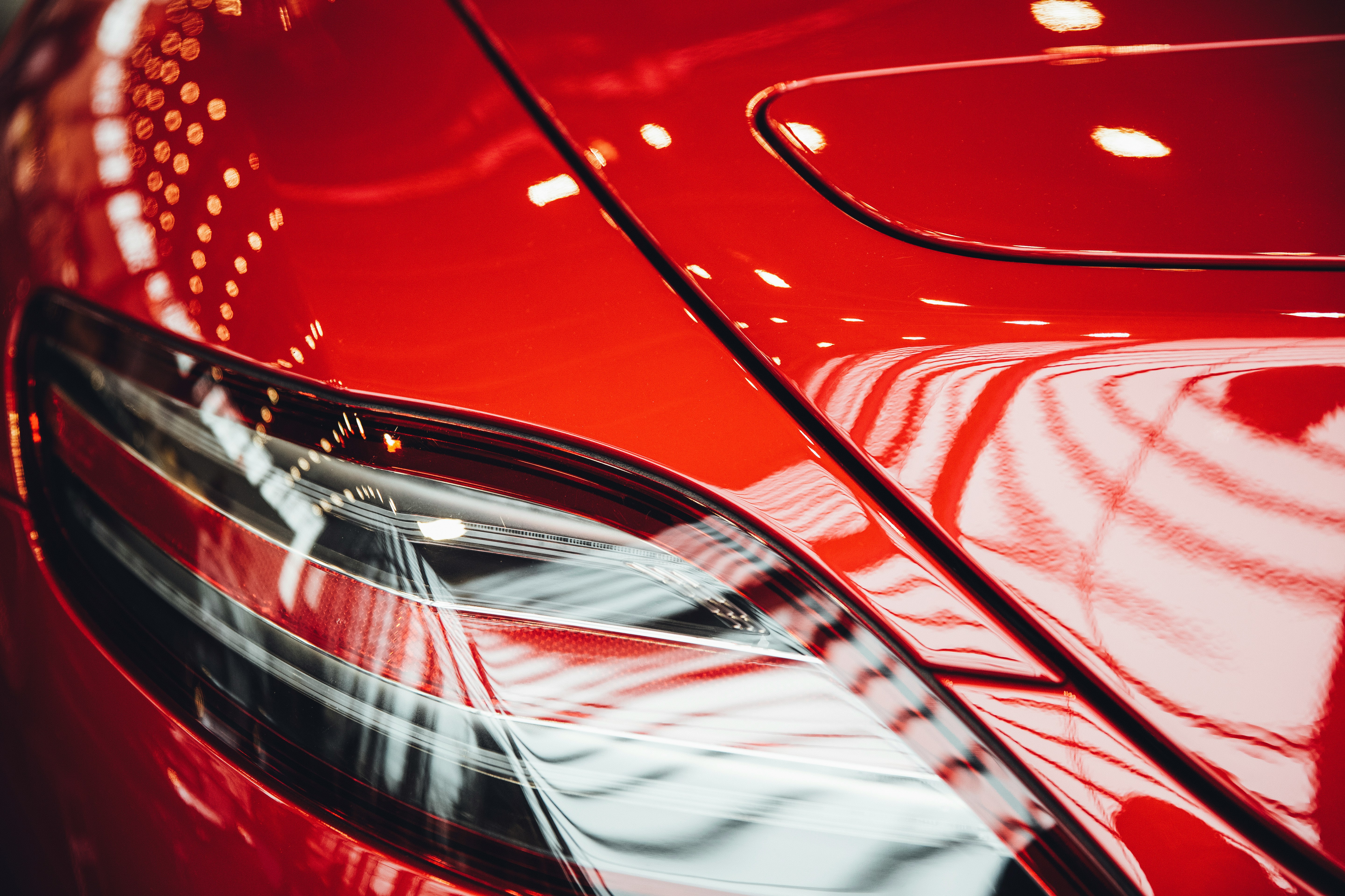 Close-up of corrected paint finish