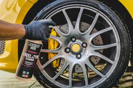 Wheel covered in brake dust and grime